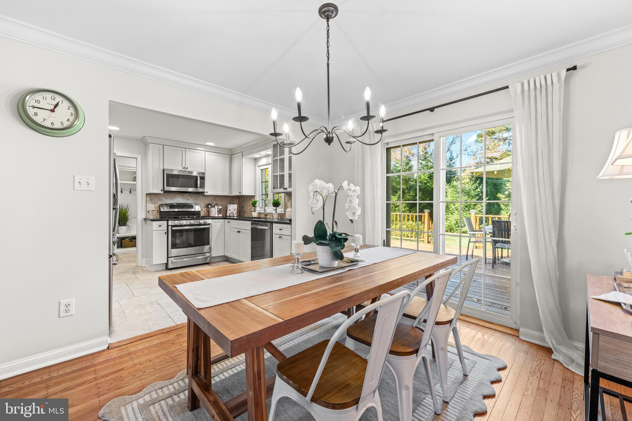 124 Deepdale Road Wayne, PA 19087 - Photo 11 of 35 a dining room with furniture a large window and wooden floor