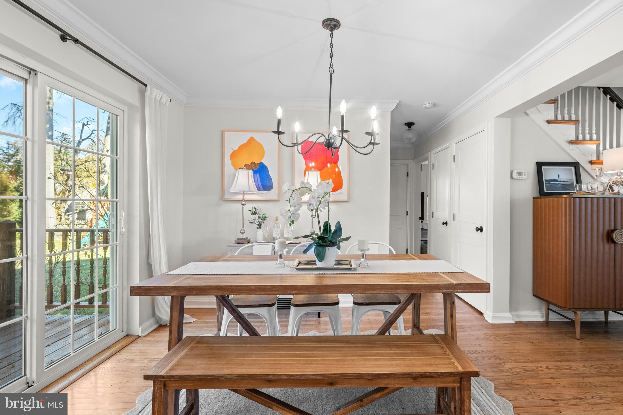 124 Deepdale Road Wayne, PA 19087 - Photo 16 of 35 a view of a dining room with furniture window and wooden floor