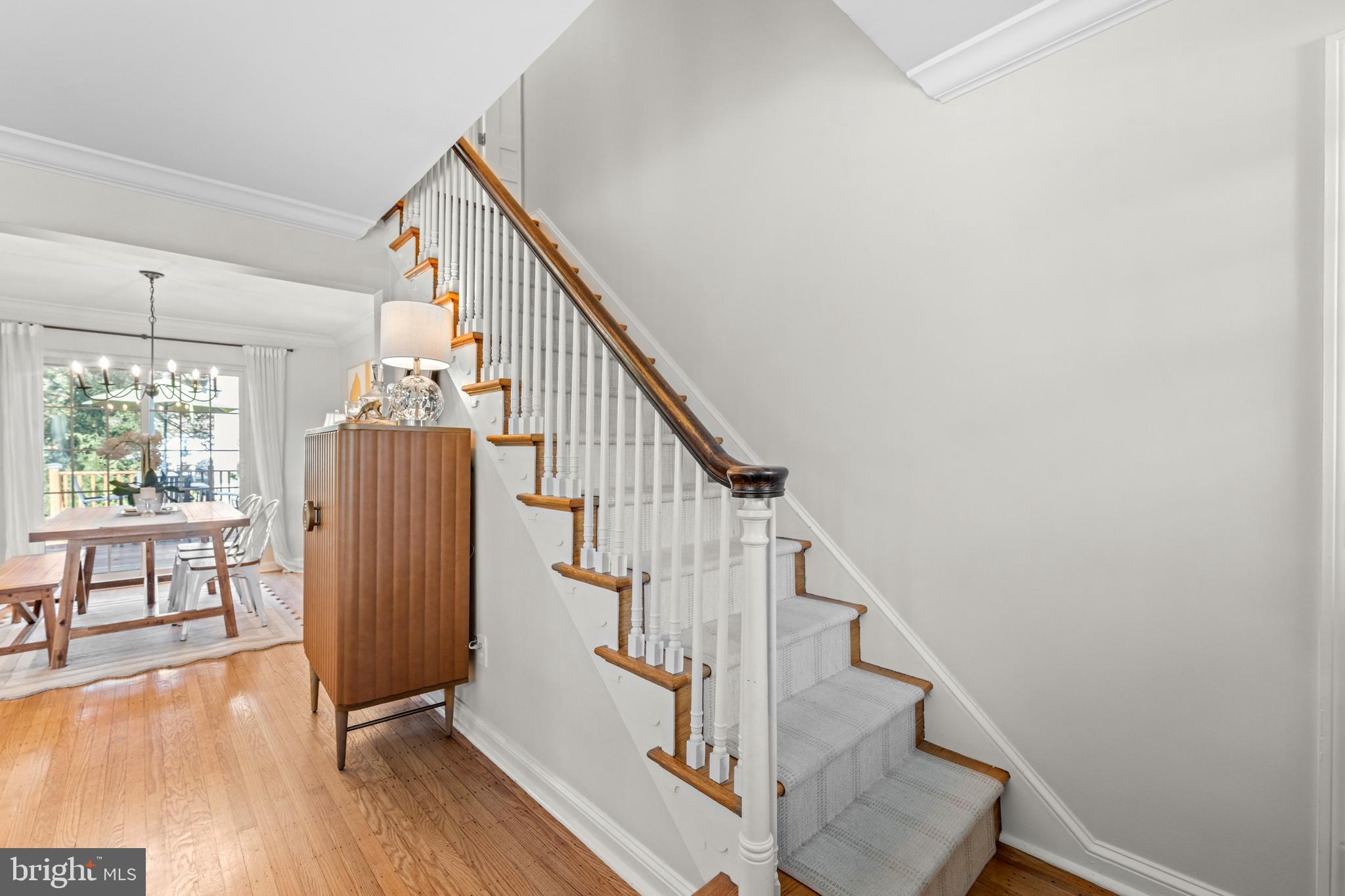 124 Deepdale Road Wayne, PA 19087 - Photo 22 of 35 a view of entryway with wooden floor and stairs