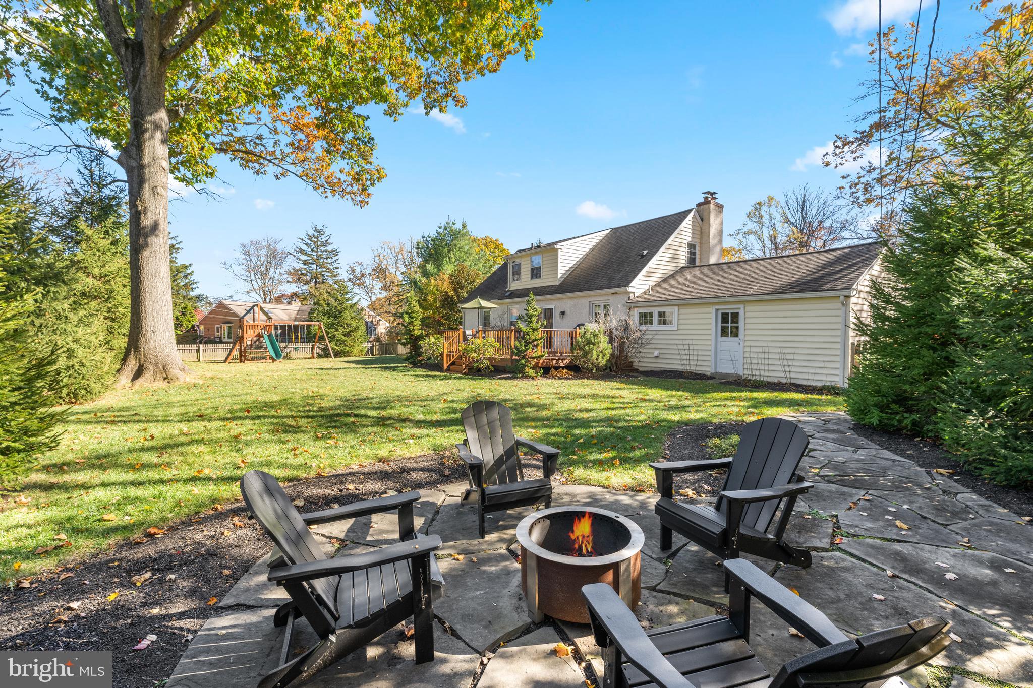 124 Deepdale Road Wayne, PA 19087 - Photo 34 of 35 a view of a swimming pool with lawn chairs and a yard