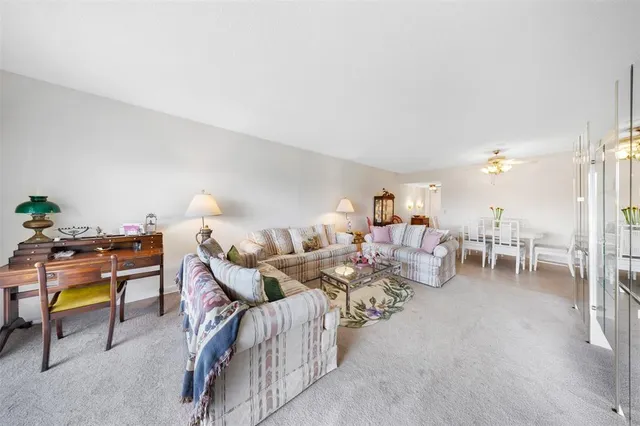 a living room with furniture and a couch