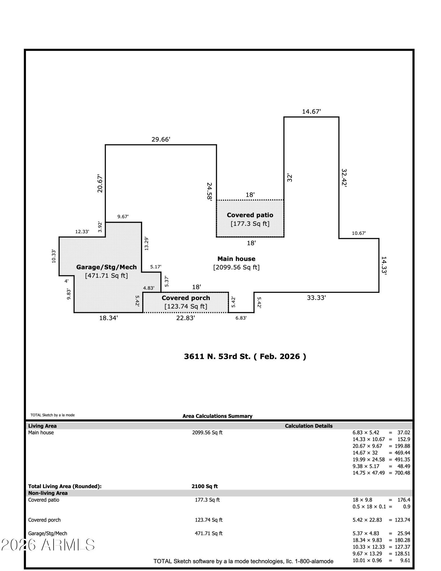 3611 North 53rd Street Phoenix, AZ 85018 - Photo 40 of 43 Building Footprint