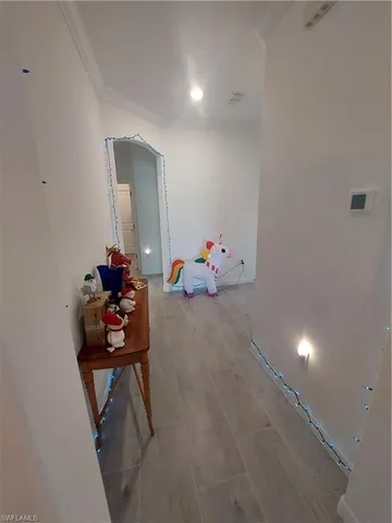 a car parked in a garage