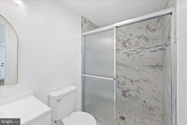an empty room with a entryway