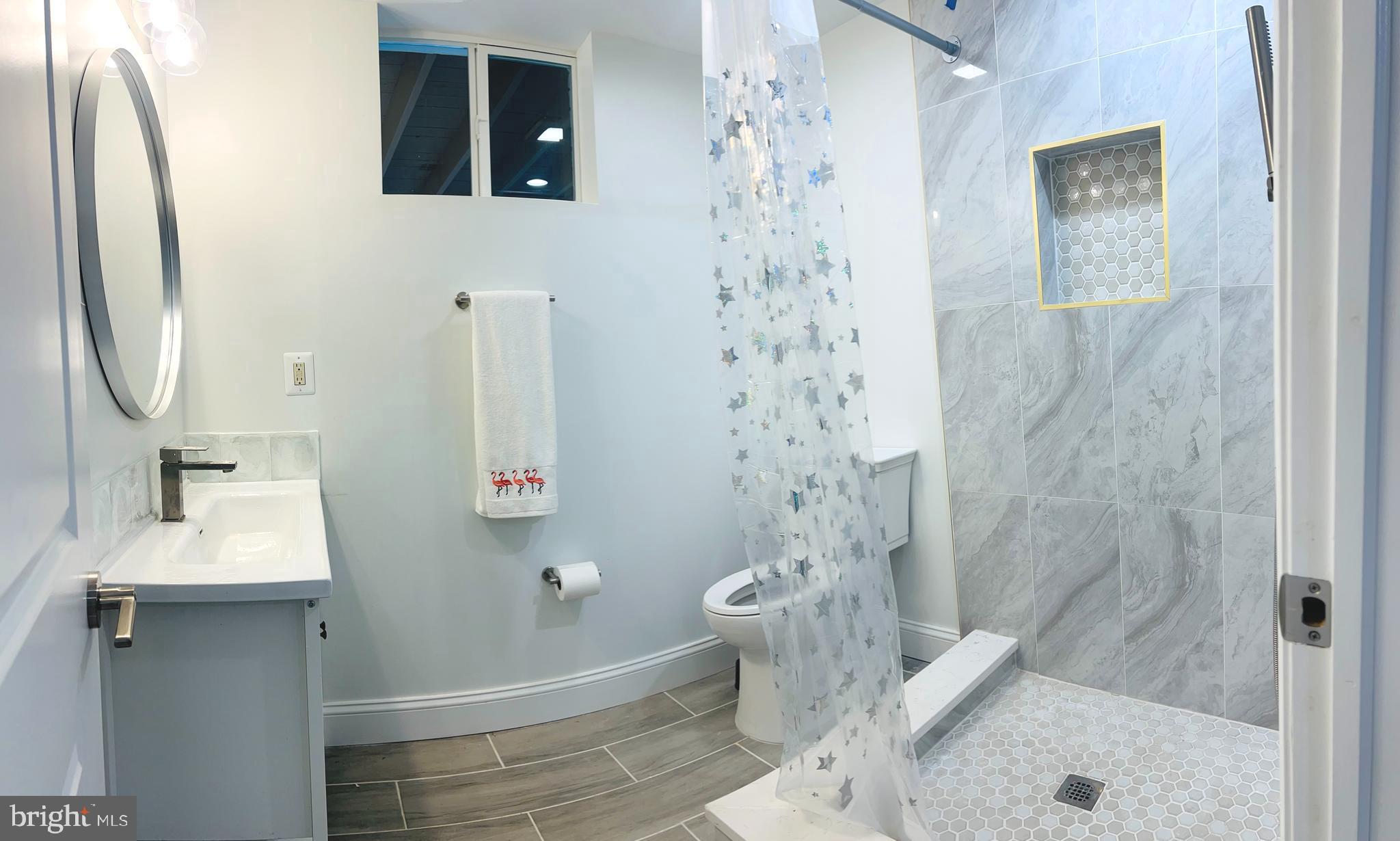 8802 2nd Avenue Silver Spring, MD 20910 - Photo 47 of 60 a bathroom with a sink a toilet and shower