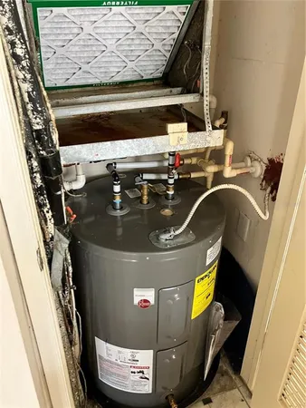 a view of water heater room