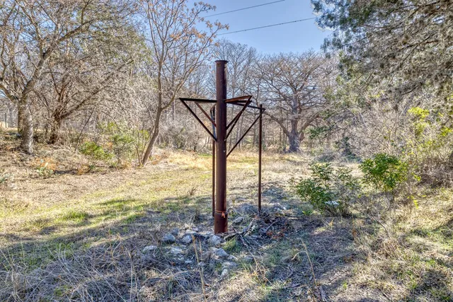 a door with a tree in front of it