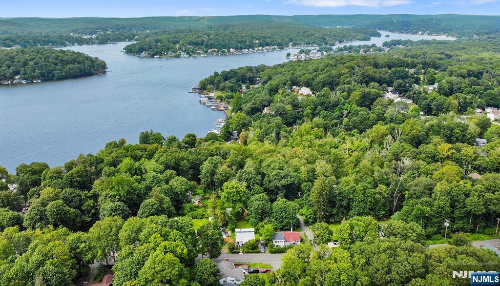 67 Nolans Point Road Lake Hopatcong, NJ 07849 - Photo 38 of 43 an aerial view of green landscape with trees houses and mountain view