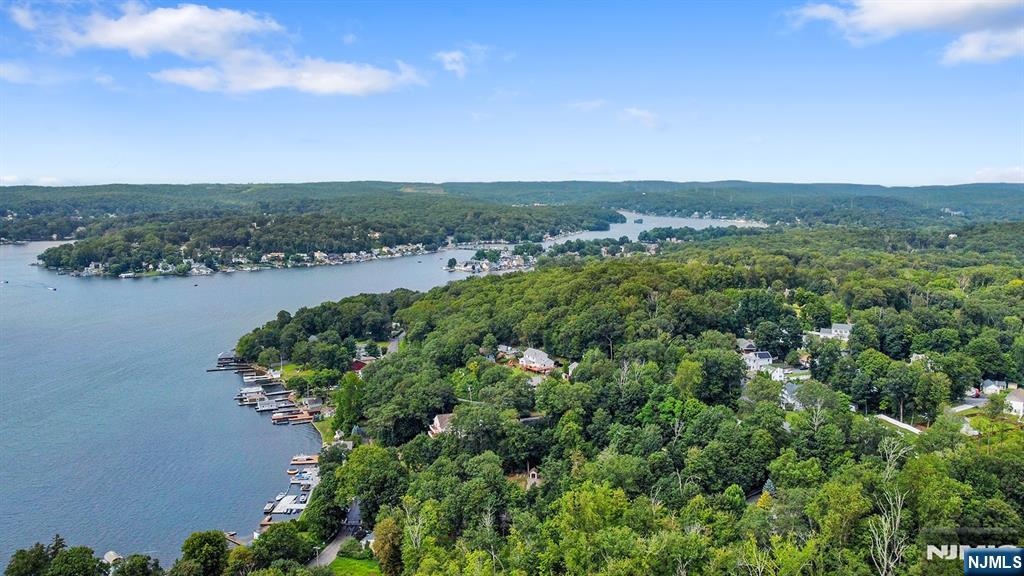 67 Nolans Point Road Lake Hopatcong, NJ 07849 - Photo 39 of 43 an aerial view of green landscape with trees houses and lake view