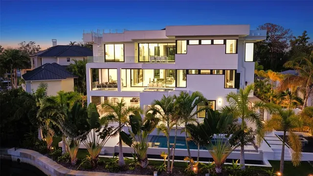 a view of a building with a swimming pool