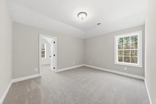 an empty room with a window