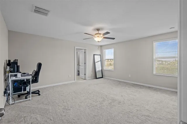 a view of workspace with a window