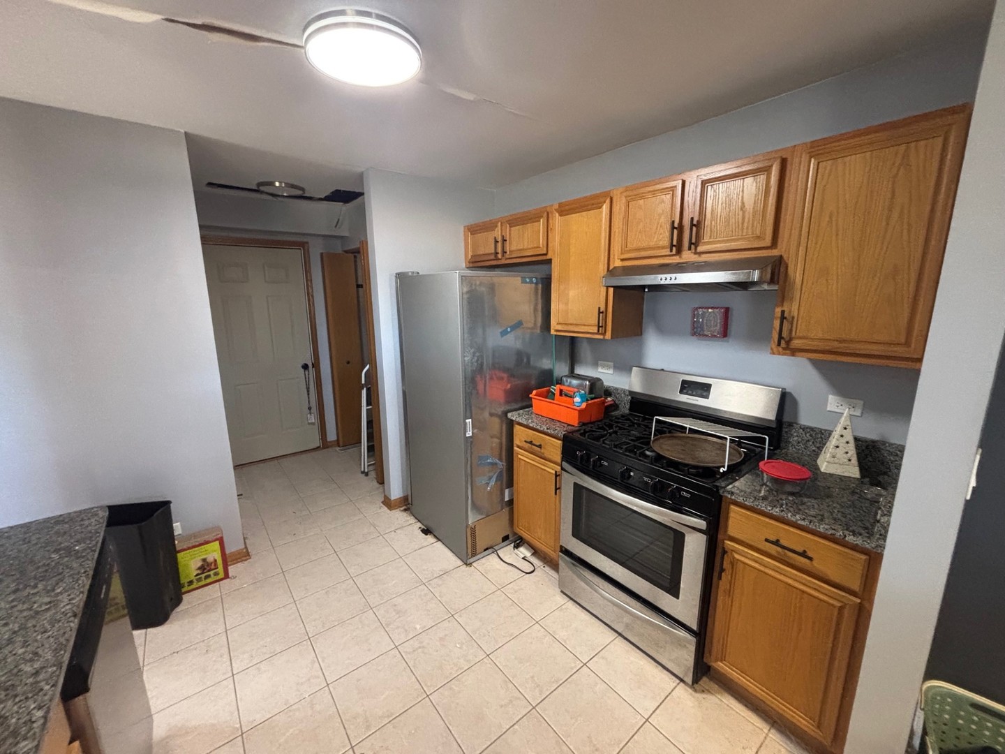 655 Chestnut Ridge Minooka, IL 60447 - Photo 9 of 21 a kitchen with stainless steel appliances a stove a sink and a refrigerator