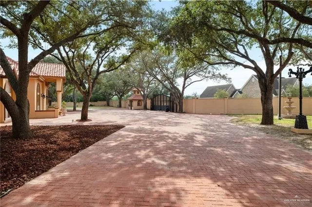 a view of road with trees