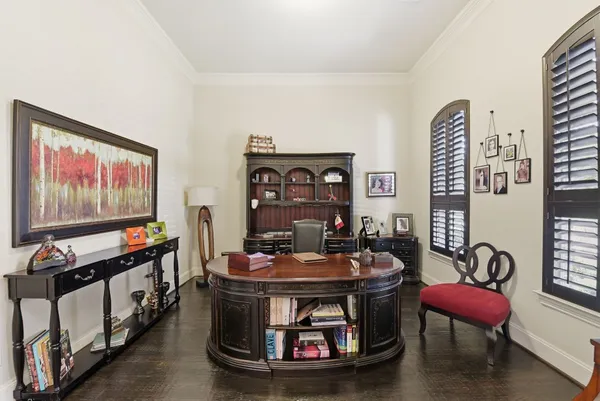 a room with furniture and screen