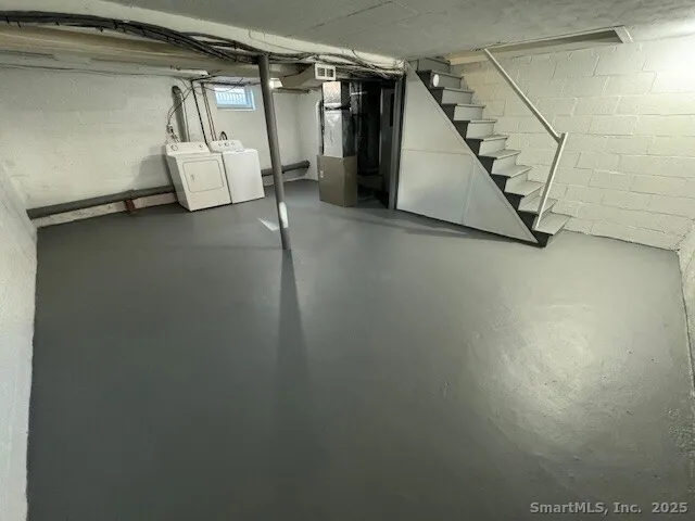 a view of a room with staircase