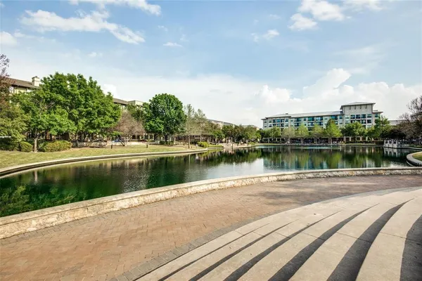 a view of river and lake in the back