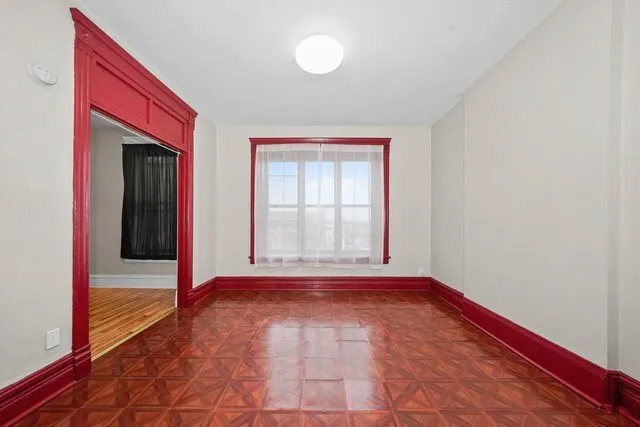 a view of a room with window