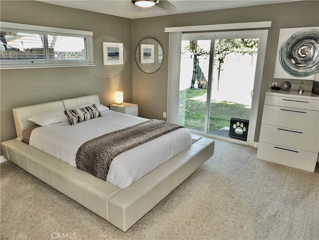 250 Bucknell Road Costa Mesa, CA 92626 - Photo 37 of 52 Guest Bedroom 2 Sliding glass door to back yard. Doggie Door in Slider