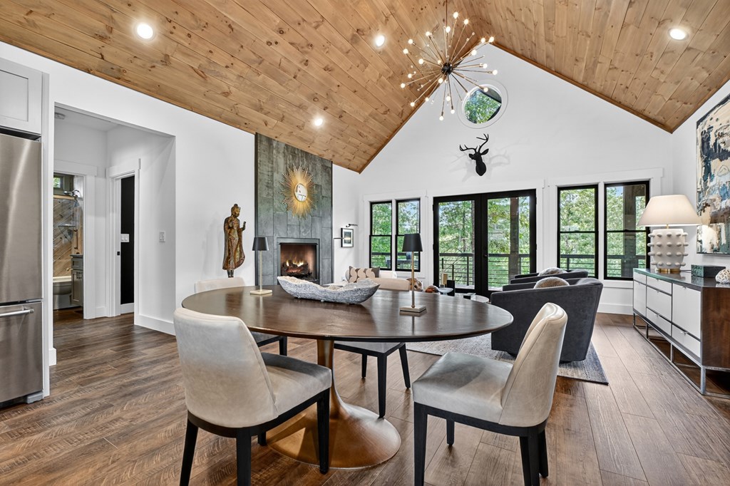 141 Long View Lane Blue Ridge, GA 30513 - Photo 16 of 61 a dining room with furniture and wooden floor
