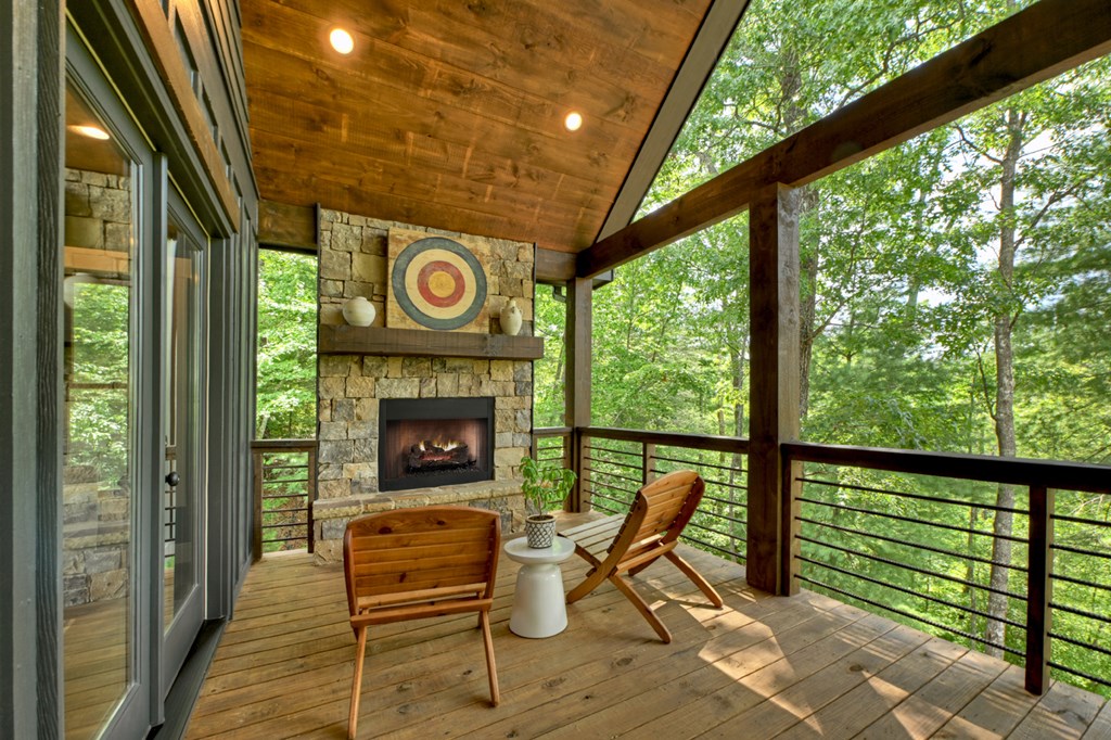 141 Long View Lane Blue Ridge, GA 30513 - Photo 24 of 61 a view of an chairs and table in the balcony