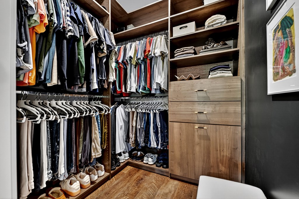 141 Long View Lane Blue Ridge, GA 30513 - Photo 33 of 61 a view of walk in closet with clothes and shoes