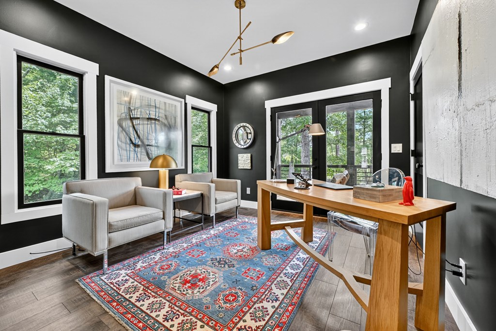 141 Long View Lane Blue Ridge, GA 30513 - Photo 36 of 61 a living room with furniture a table and a large window