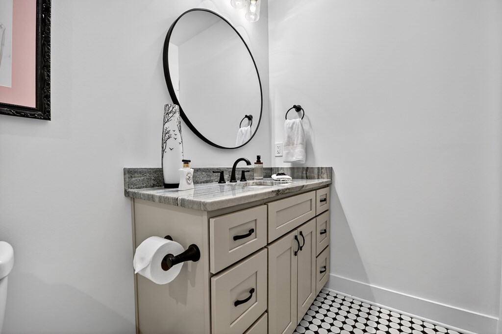 141 Long View Lane Blue Ridge, GA 30513 - Photo 48 of 61 a bathroom with a sink and a mirror