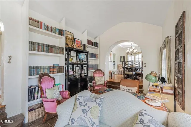 a view of a livingroom with furniture