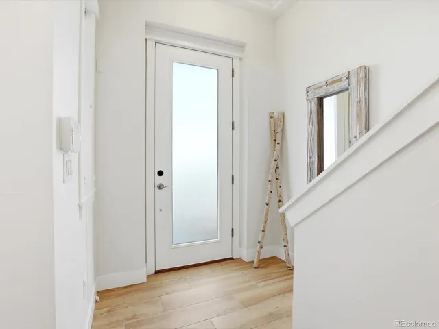 a view of an entryway with staircase