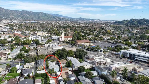an aerial view of multiple house