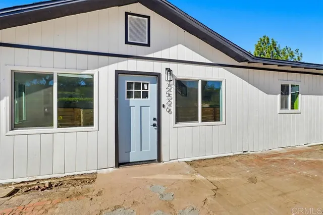 a front view of a house