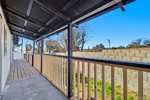 a view of city from a balcony