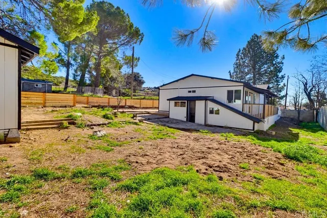 a backyard of a house