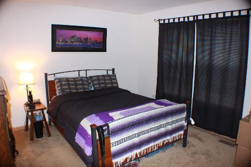 255 South Oak Creek Lane Romeoville, IL 60446 - Photo 6 of 7 a bed sitting in a bedroom next to a cabinet