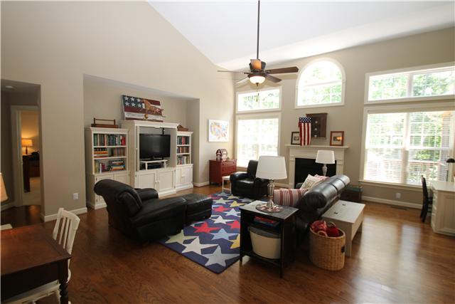 5532 Rathkeale Lane Franklin, TN 37067 - Photo 8 of 20 FAMILY ROOM WITH VAULTED CEILING ~ HARDWOOD FLOORS ALMOST EVERYWHERE DOWNSTAIRS