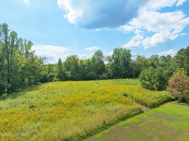 a view of a lake with a houses