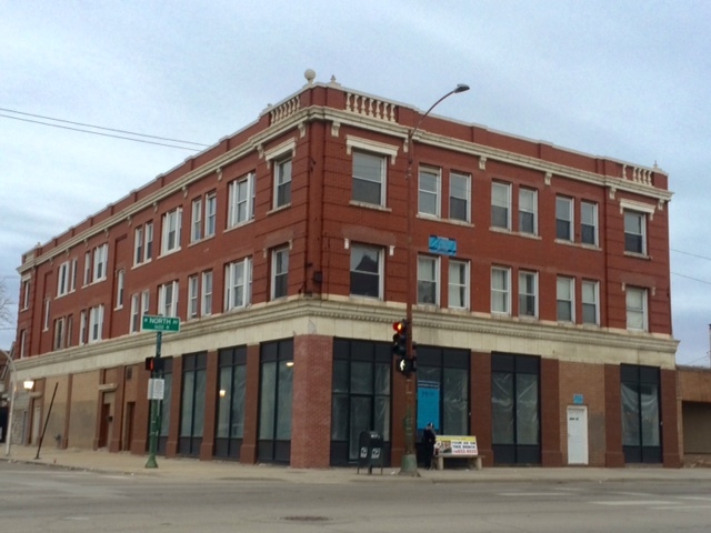 a front view of a building