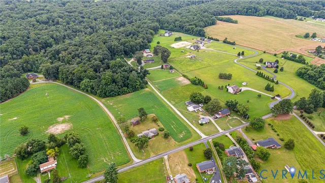 an aerial view of a residential houses