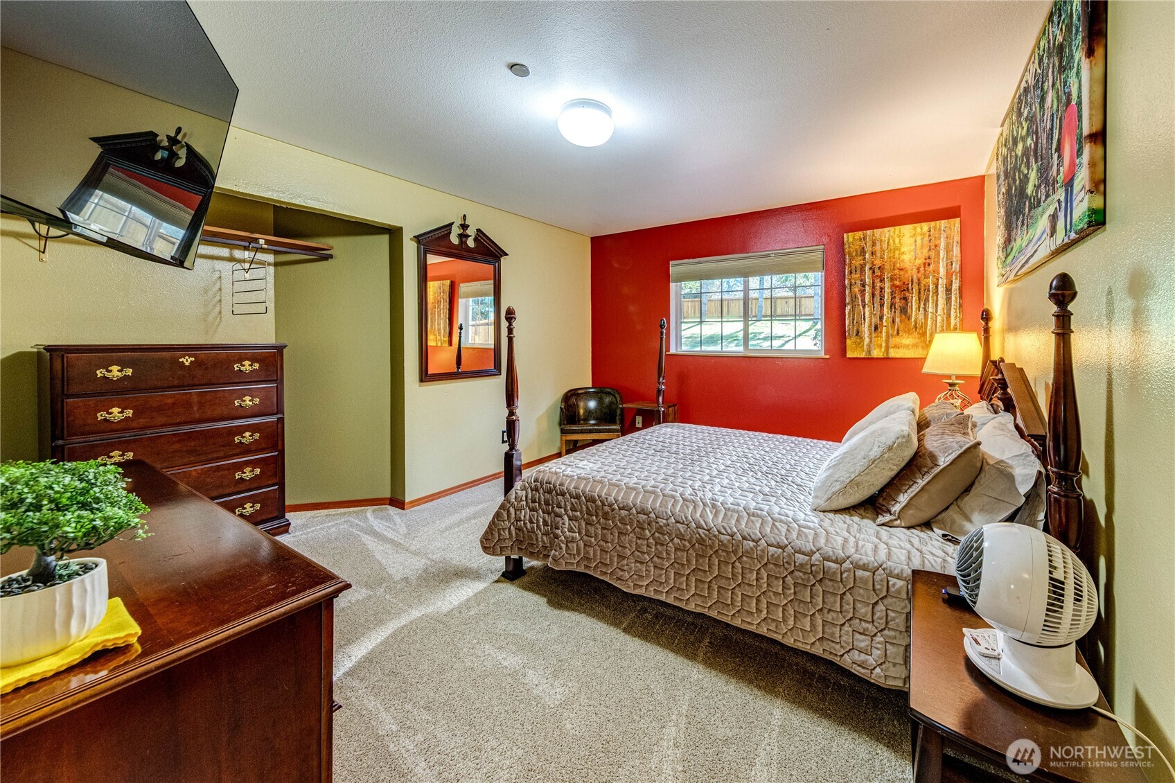 73 Ross Lane Port Angeles, WA 98363 - Photo 16 of 40 a bedroom with furniture and a window