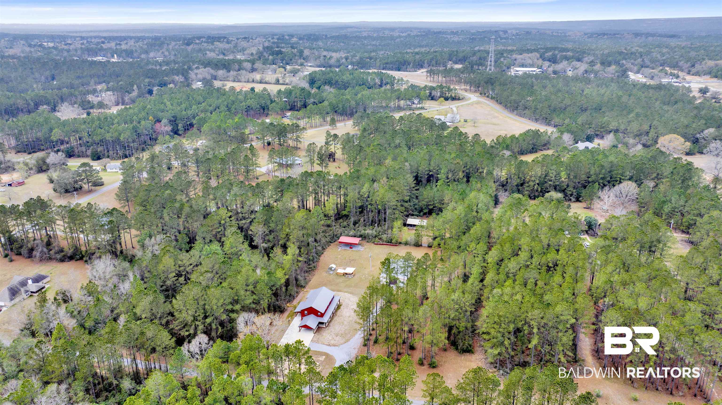 36397 Alexandria Trail Stapleton, AL 36578 - Photo 6 of 65 Aerial overview of property's location featuring a forest
