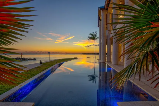 a view of an ocean from a beach