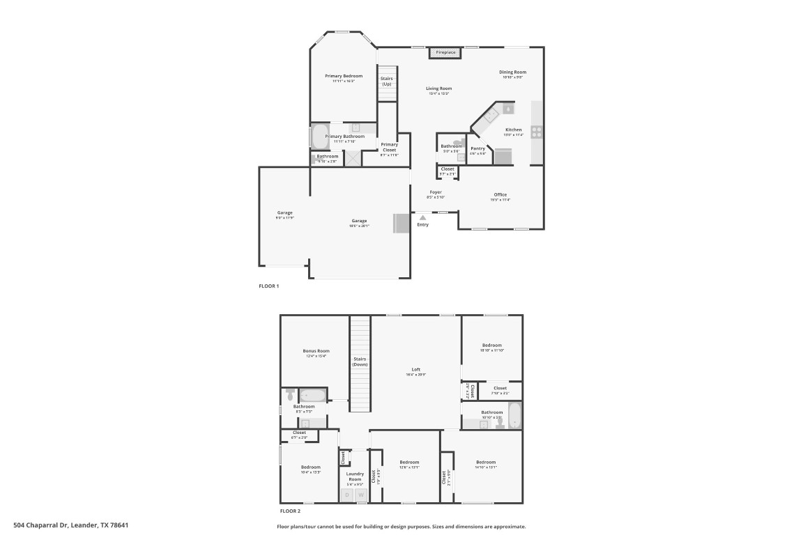504 Chaparral Drive Leander, TX 78641 - Photo 34 of 34 a picture of floor plan