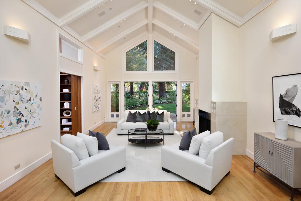 10 Faxon Forest Atherton, CA 94027 - Photo 2 of 16 a living room with furniture and a flat screen tv