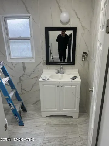 a utility room with a window