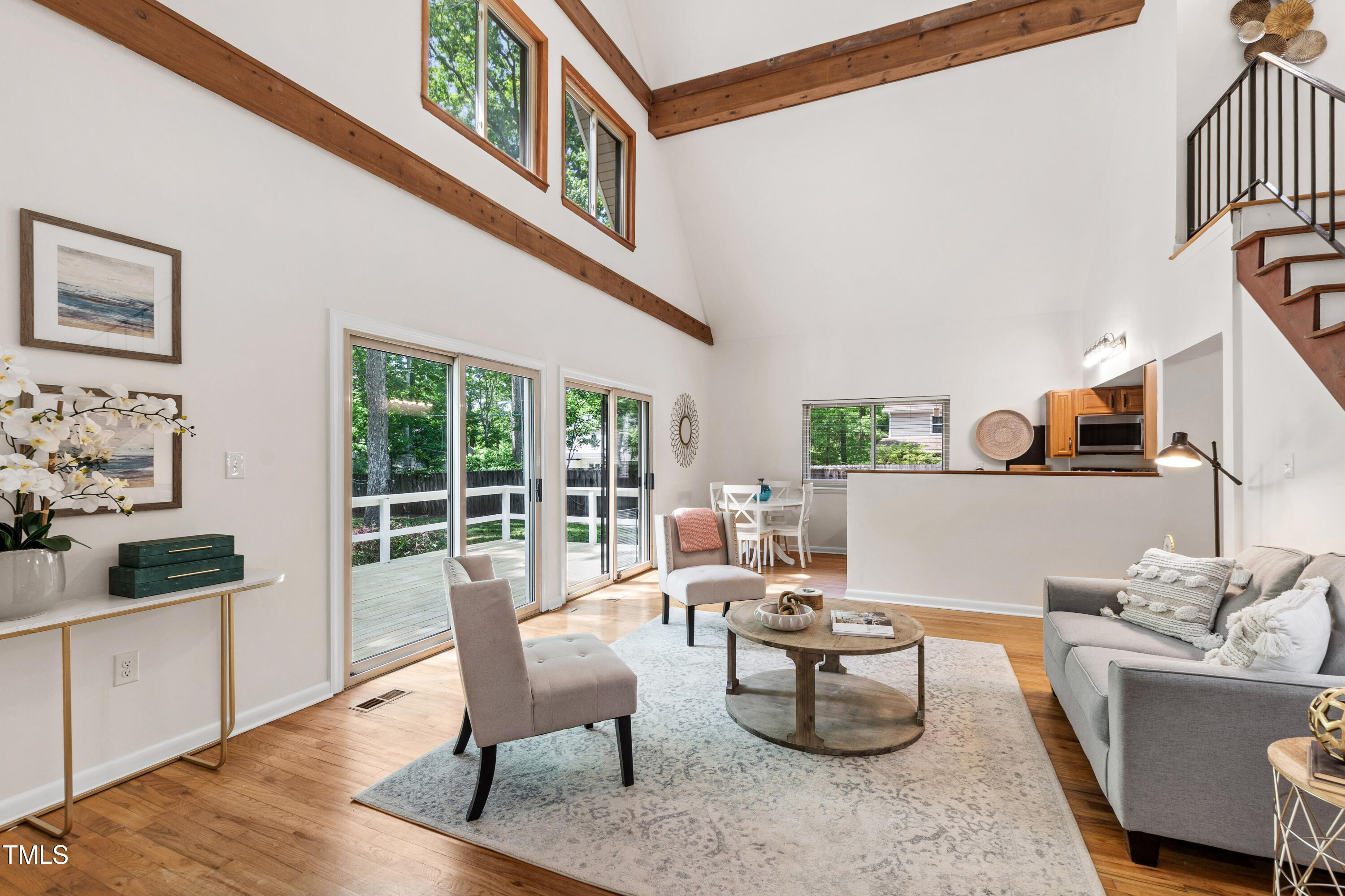 1915 Redding Lane Durham, NC 27712 - Photo 9 of 45 a living room with furniture and wooden floor