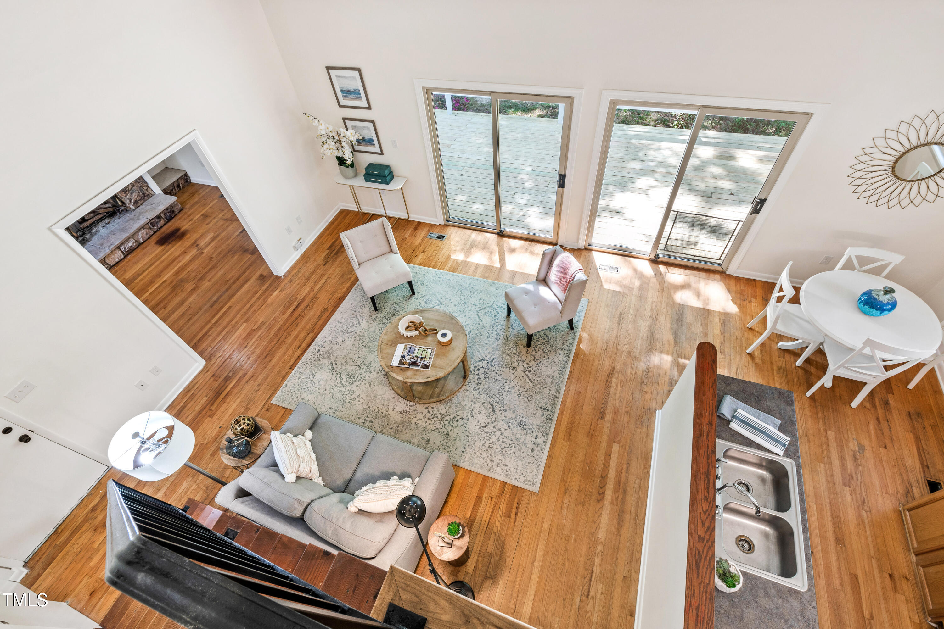 1915 Redding Lane Durham, NC 27712 - Photo 10 of 45 a living room with furniture and wooden floor