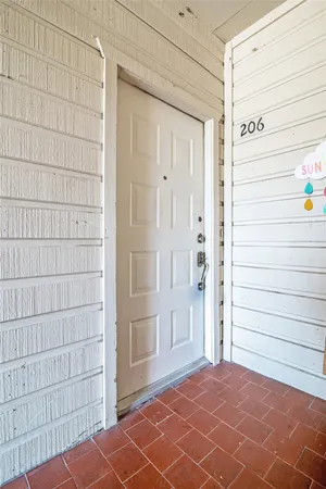 a view of a wooden door