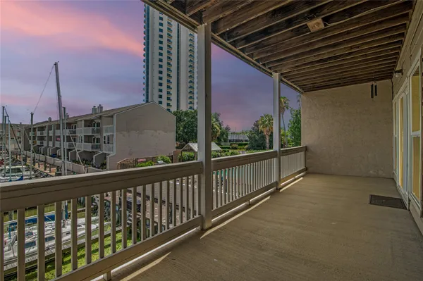 a view of balcony with city view