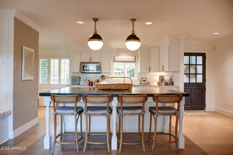a view of a dining room and livingroom